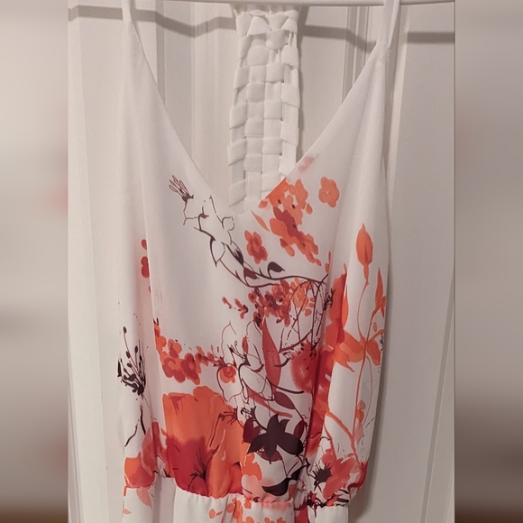 Long White Summer Dress with T-Back - Picture 4 of 4